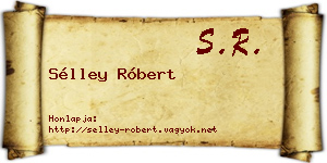 Sélley Róbert névjegykártya